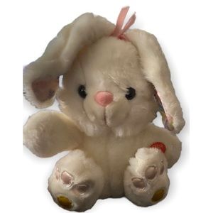 Commonwealth Vintage 1993 Musical Light Up Plush Easter Bunny Rabbit 9” Satin